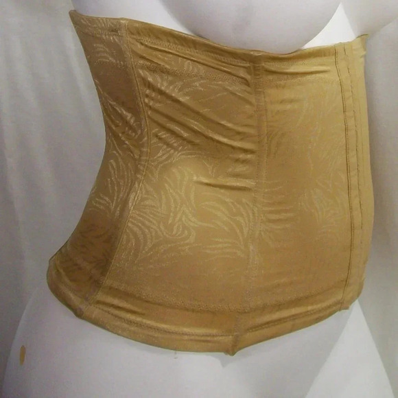 MEDIUM Maidenform SE3067 Jacquard Satin Waist‎ Cincher Nude  Excellent Pre-owned - Picture 3 of 6